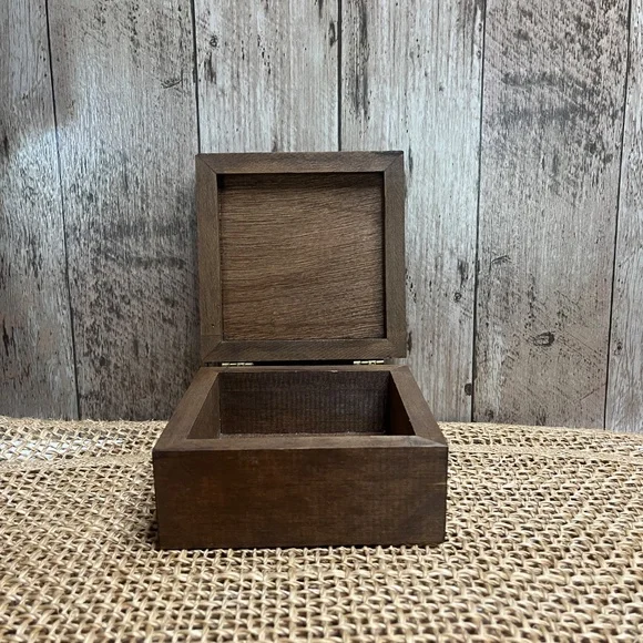 Vintage Pressed Flower Wooden Trinket Box Floral Inlay Jewelry Box Cottagecore - Picture 4 of 7